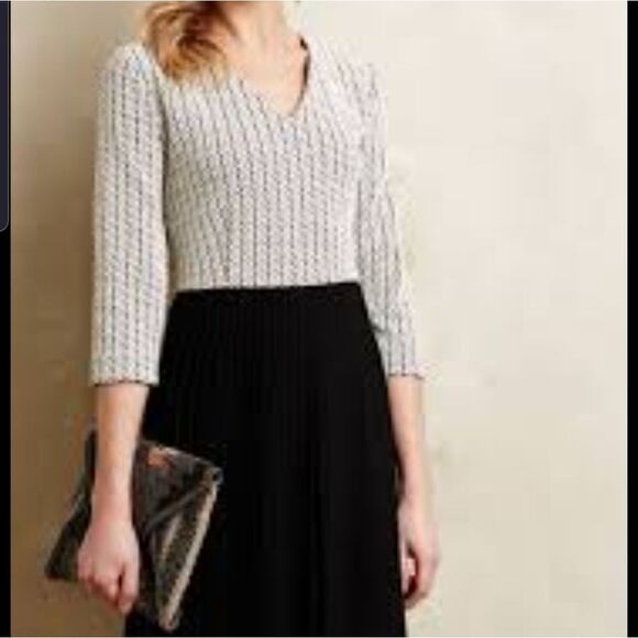 Anthropologie Ganni crossover knit accordion skirt - Picture 1 of 5